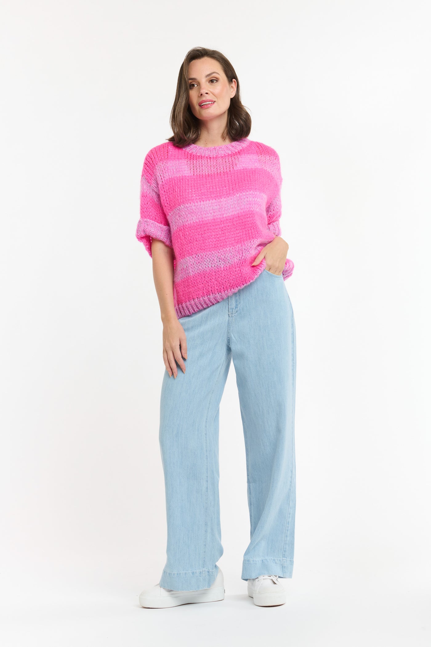 Short Sleeve Jumper - Pink-Urban Luxury-Lima & Co