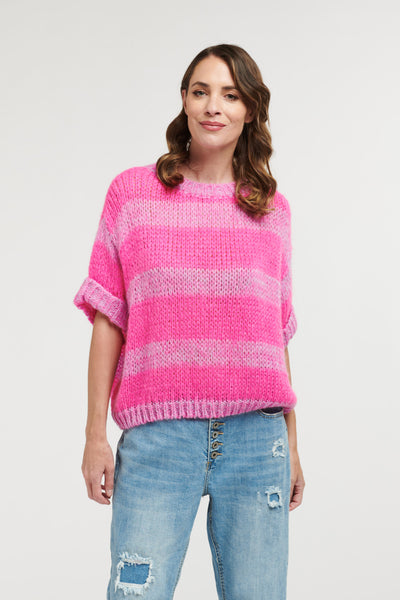 Short Sleeve Jumper - Pink-Urban Luxury-Lima & Co