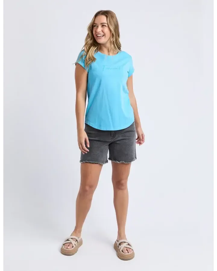 Signature Tee - Azure Blue-Foxwood-Lima & Co