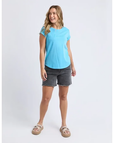 Signature Tee - Azure Blue-Foxwood-Lima & Co