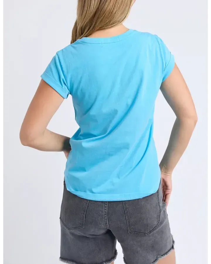 Signature Tee - Azure Blue-Foxwood-Lima & Co