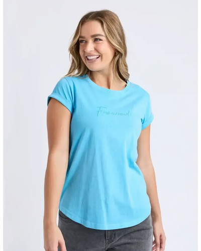 Signature Tee - Azure Blue-Foxwood-Lima & Co
