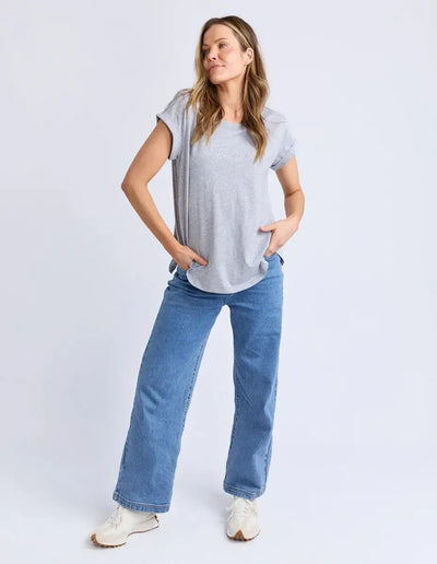 Signature Tee - Grey Marle-Foxwood-Lima & Co