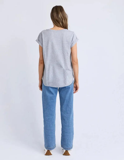 Signature Tee - Grey Marle-Foxwood-Lima & Co