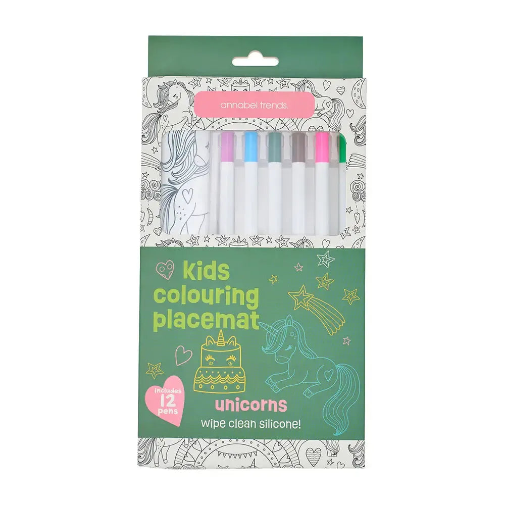 Silicone Colouring Mat - Unicorns-Annabel Trends-Lima & Co
