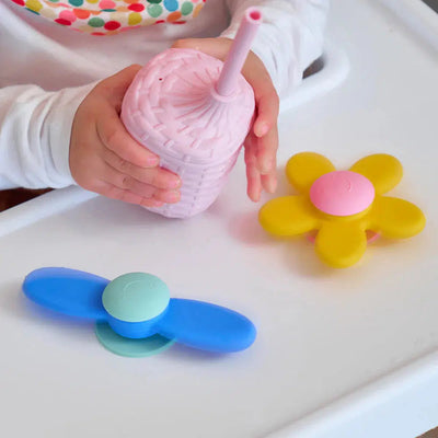 Silicone Flower Spinner - Yellow-Annabel Trends-Lima & Co