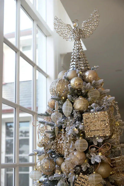 Silver Angel Tree Topper-Holly and Ivy-Lima & Co