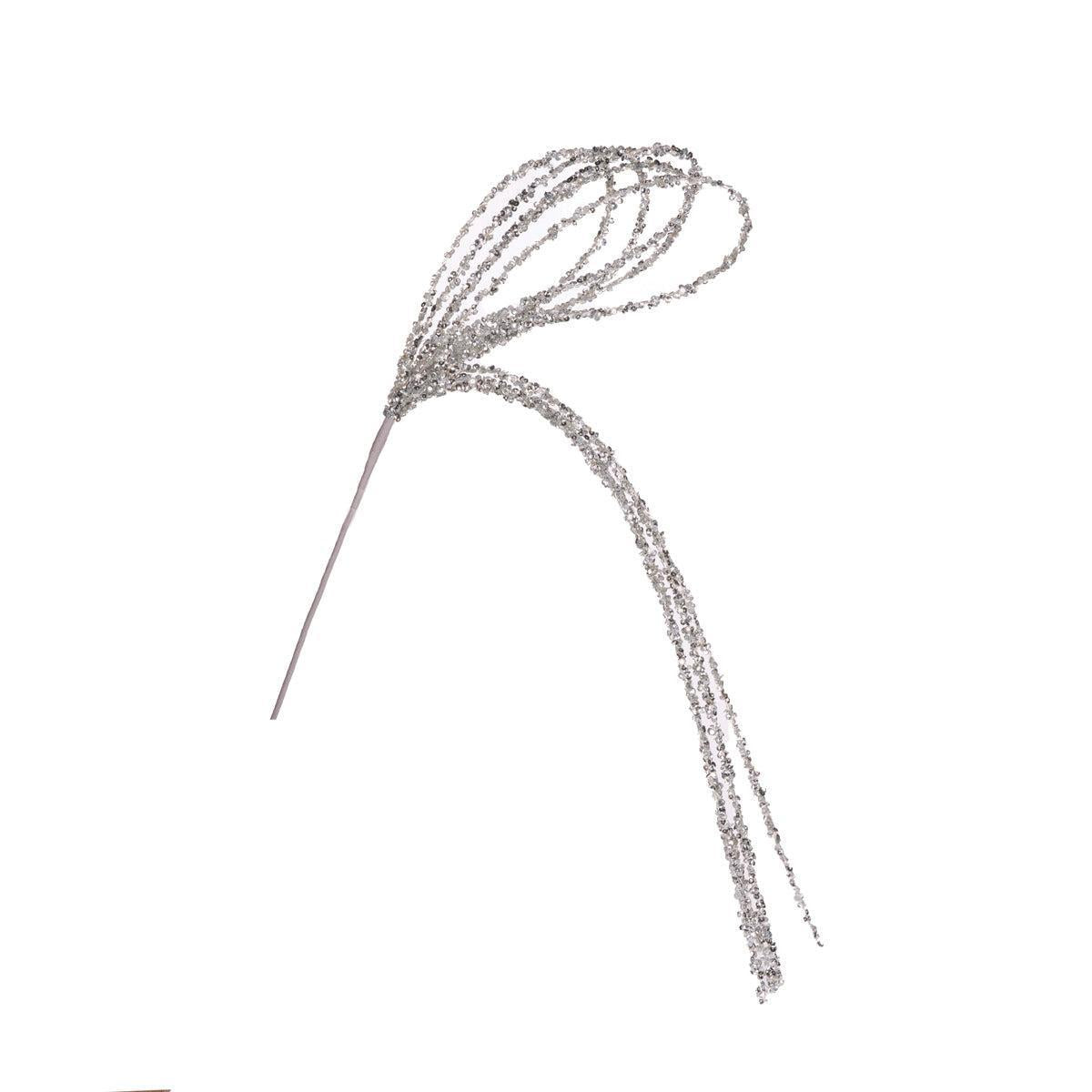 Silver Beaded Loop Spray-Holly and Ivy-Lima & Co
