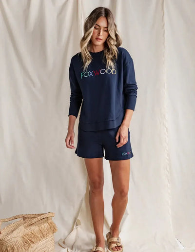 Simplified Confetti Short - Navy-Foxwood-Lima & Co