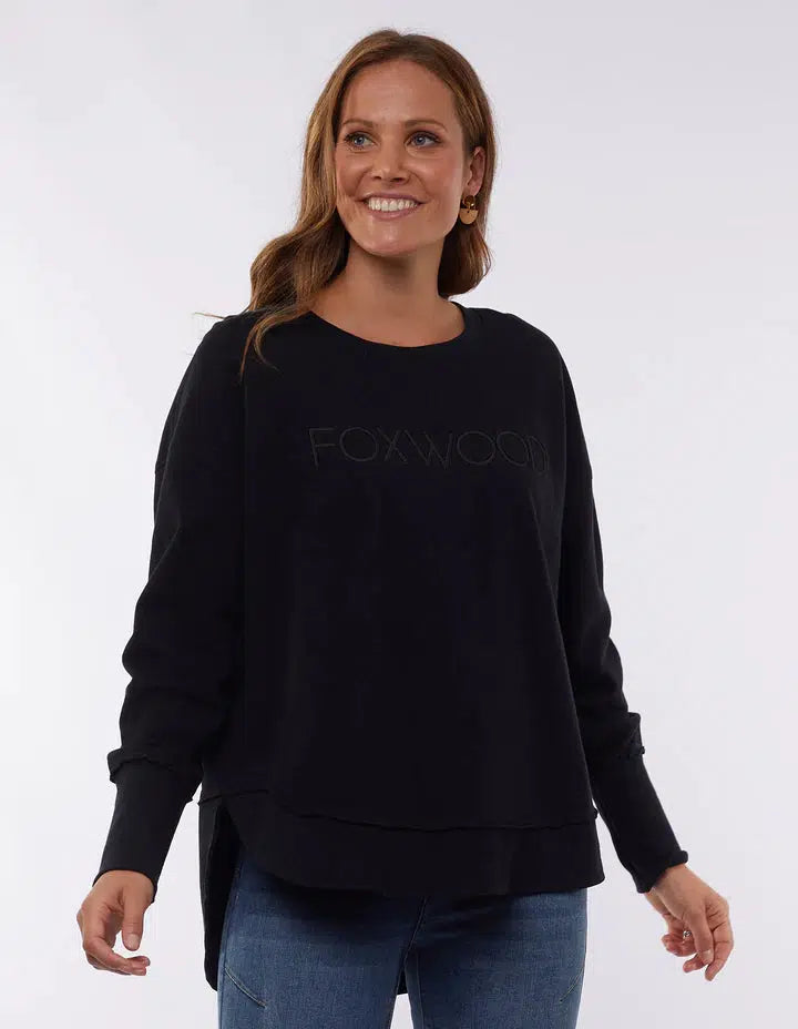 Simplified Crew - Black on Black-Foxwood-Lima & Co