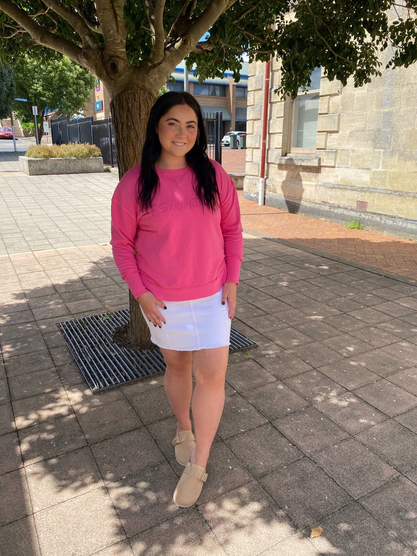 Simplified Crew - Bright Pink-Foxwood-Lima & Co