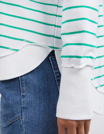 Simplified Crew - Green Stripe-Foxwood-Lima & Co