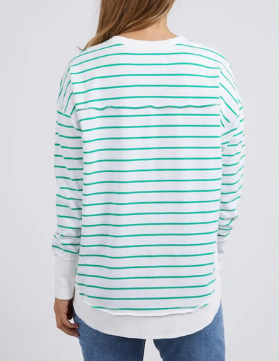 Simplified Crew - Green Stripe-Foxwood-Lima & Co