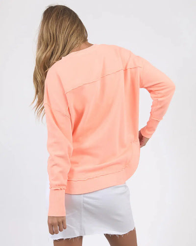 Simplified Crew - Neon Peach-Foxwood-Lima & Co