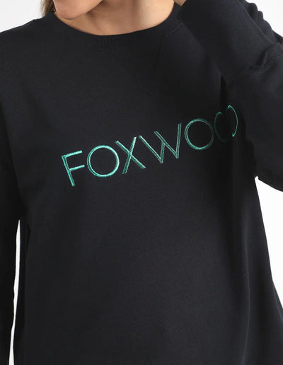 Simplified Metalic Crew - Black-Foxwood-Lima & Co