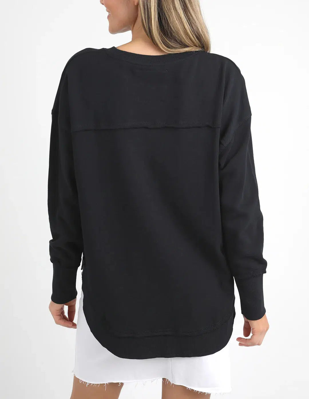 Simplified Metalic Crew - Black-Foxwood-Lima & Co