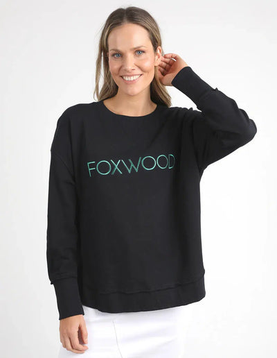 Simplified Metalic Crew - Black-Foxwood-Lima & Co