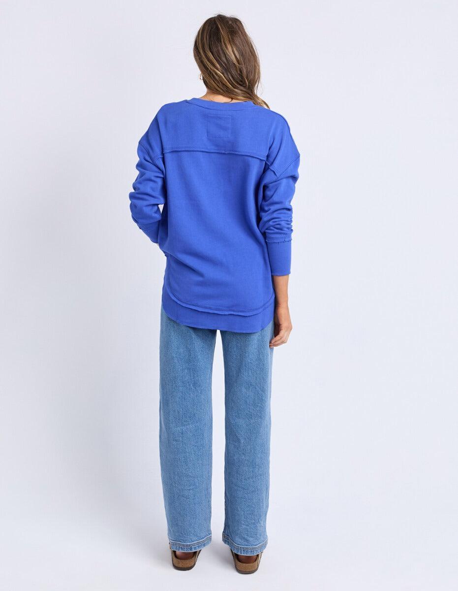 Simplified Metallic Crew - Blue-Foxwood-Lima & Co