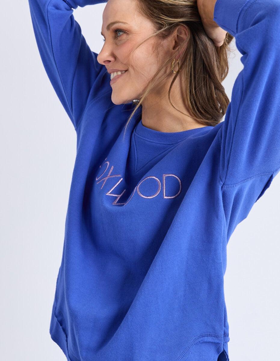 Simplified Metallic Crew - Blue-Foxwood-Lima & Co