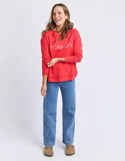 Simplified Metallic Crew - Red-Foxwood-Lima & Co