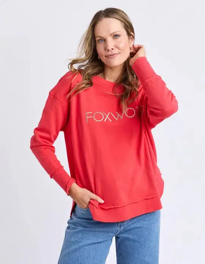 Simplified Metallic Crew - Red-Foxwood-Lima & Co