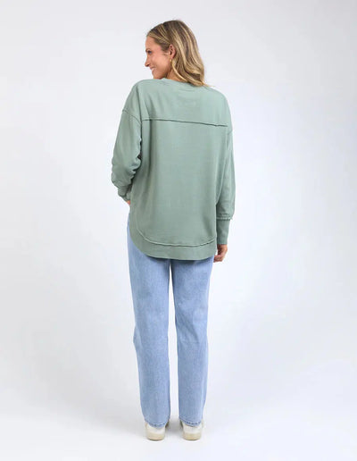 Simplified Tonal Crew - Sage-Foxwood-Lima & Co