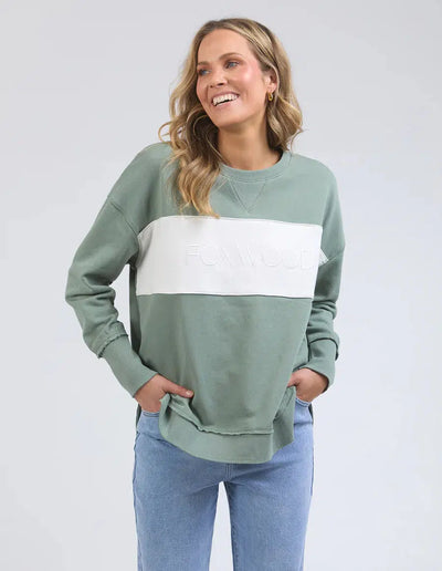 Simplified Tonal Crew - Sage-Foxwood-Lima & Co