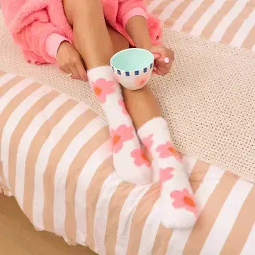 Socks Fuzzy Bed - Big Pink Flower-Annabel Trends-Lima & Co