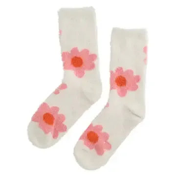 Socks Fuzzy Bed - Big Pink Flower-Annabel Trends-Lima & Co