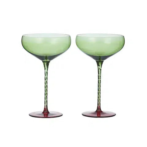 Soho S/2 Glass Coupe Olive-Coast to Coast-Lima & Co