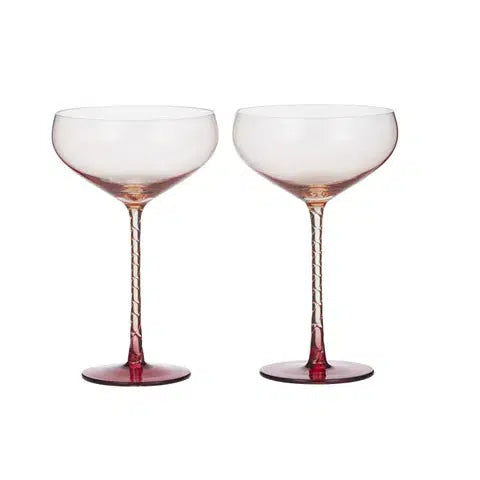 Soho S/2 Glass Coupe - Peach-Coast to Coast-Lima & Co