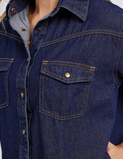 Sorcha Denim Dress - Indigo Denim-Foxwood-Lima & Co