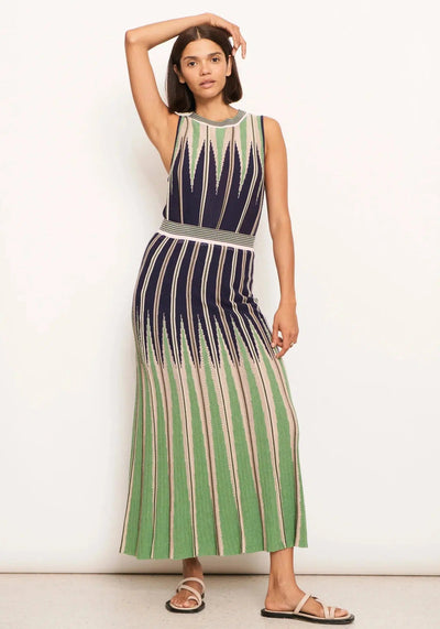 Spike Skirt - Green Multi-POL Clothing-Lima & Co