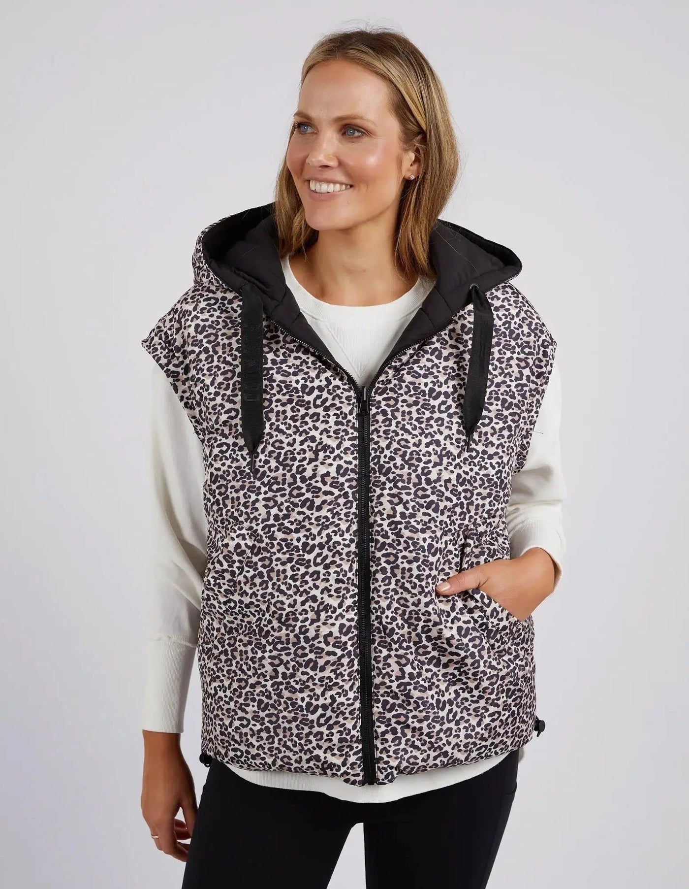 Sports Leopard Vest - Black-Foxwood-Lima & Co