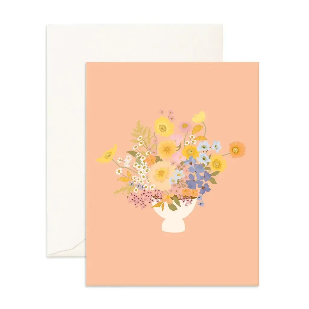 Spring Bouquet Peach Greeting Card-Fox And Fallow-Lima & Co