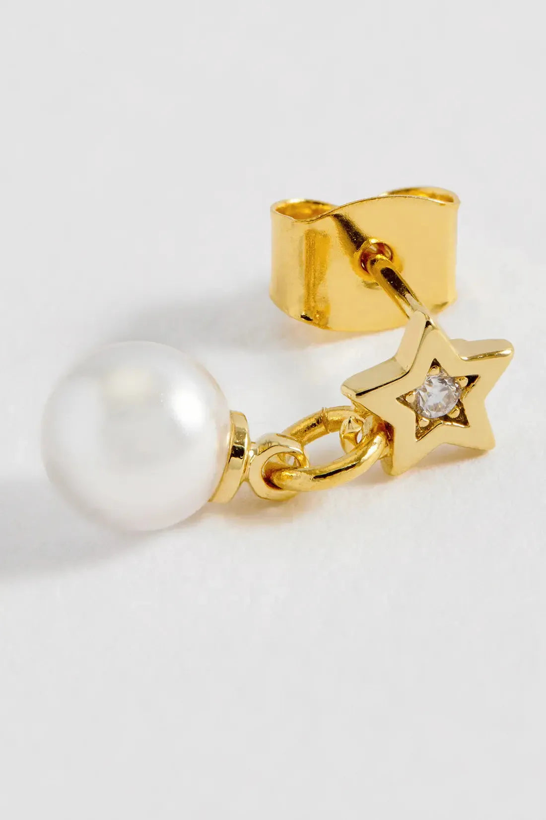 Star and Pearl Stud Earrings - Gold Plated-Estella Bartlett-Lima & Co