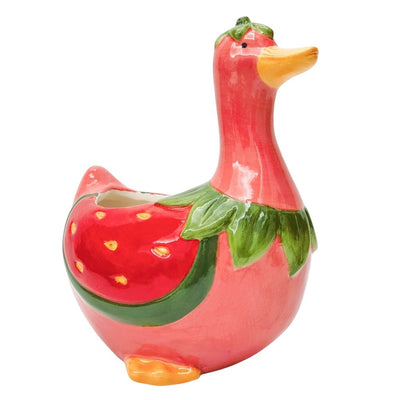 Strawberry Duck Planter-Lima & Co-Lima & Co
