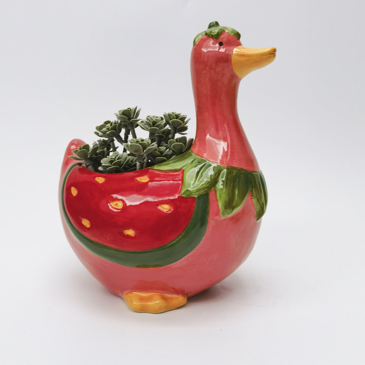 Strawberry Duck Planter-Lima & Co-Lima & Co