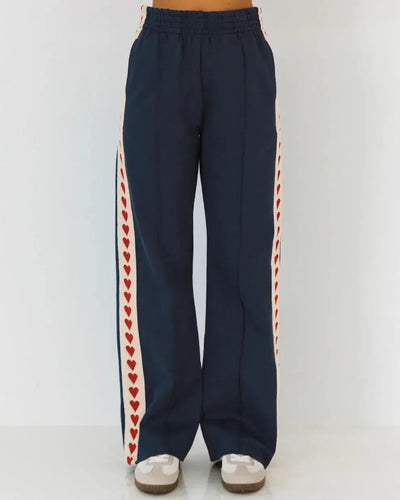 Stripe Pannel Pants - Navy-Lima and Co-Lima & Co