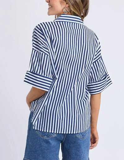 Striped Holiday Shirt - Ocean Stripe-Elm Lifestyle-Lima & Co