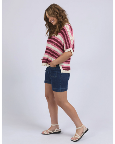 Striped Knit Top - Chateau Rose Stripe-Elm Lifestyle-Lima & Co