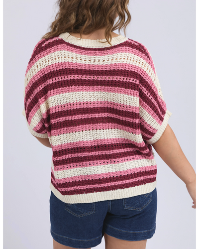 Striped Knit Top - Chateau Rose Stripe-Elm Lifestyle-Lima & Co