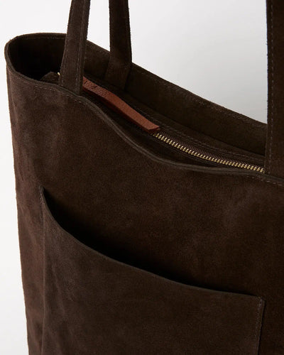 Suede Everyday Tote - Chocolate-Juju and Co-Lima & Co