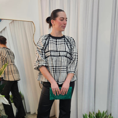 Suki Top - Black/White-Fujinella-Lima & Co