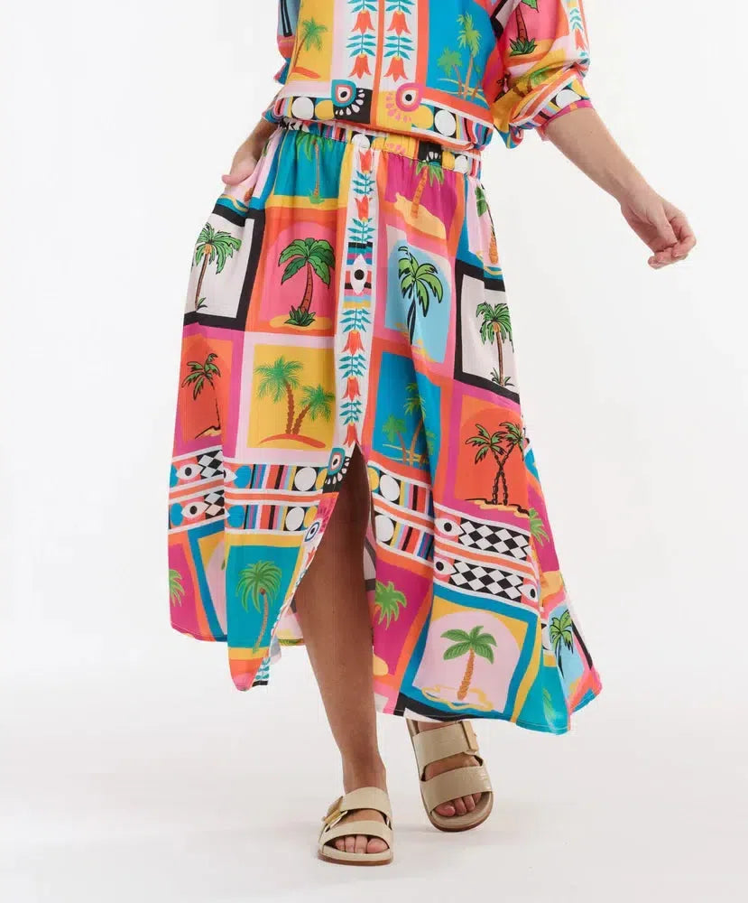 Sulky Skirt - Palm Tree Print-Italian Star-Lima & Co