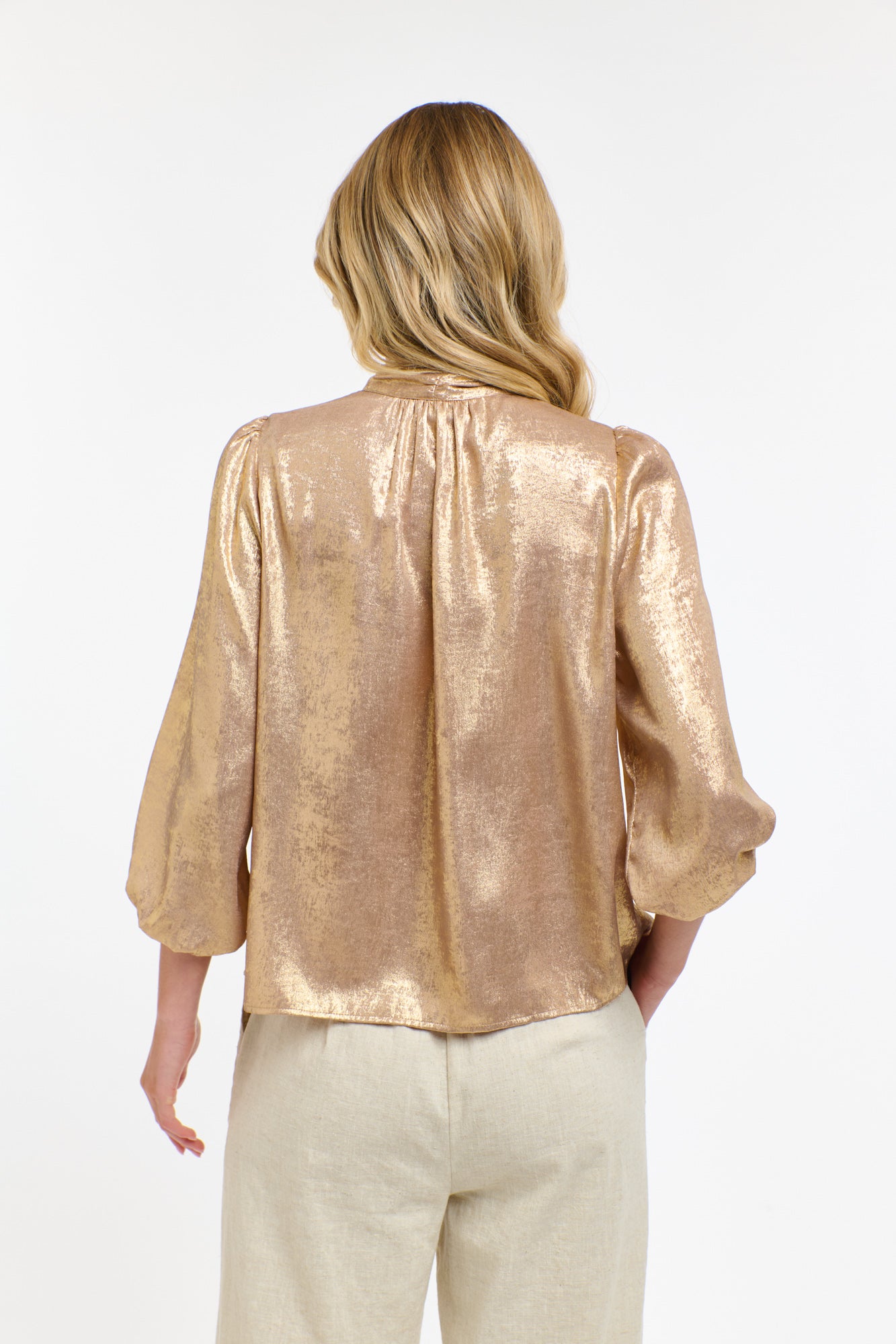 Summer Pussy Bow Top - Honey Gold-365 Days-Lima & Co