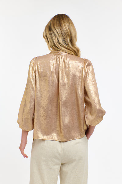 Summer Pussy Bow Top - Honey Gold-365 Days-Lima & Co