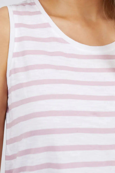 Sunny Days Stripe Tank - Heather-Elm Lifestyle-Lima & Co