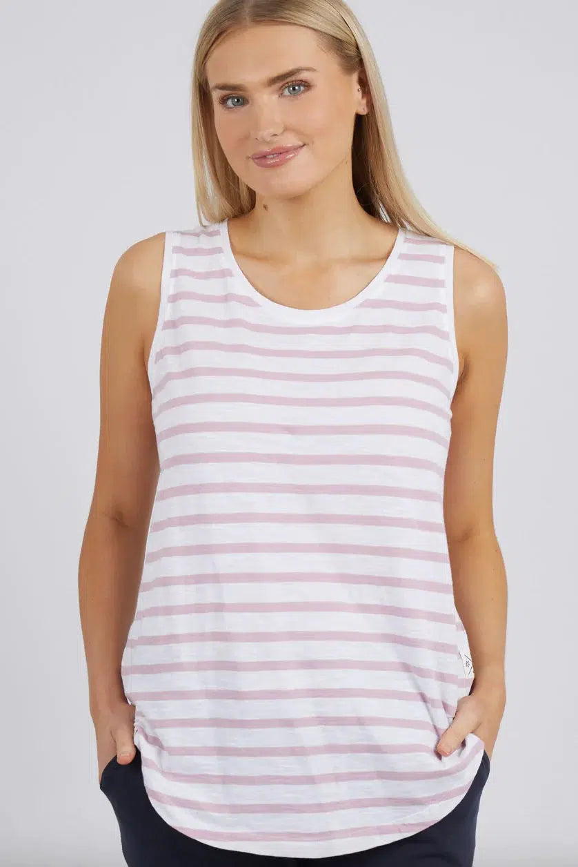 Sunny Days Stripe Tank - Heather-Elm Lifestyle-Lima & Co