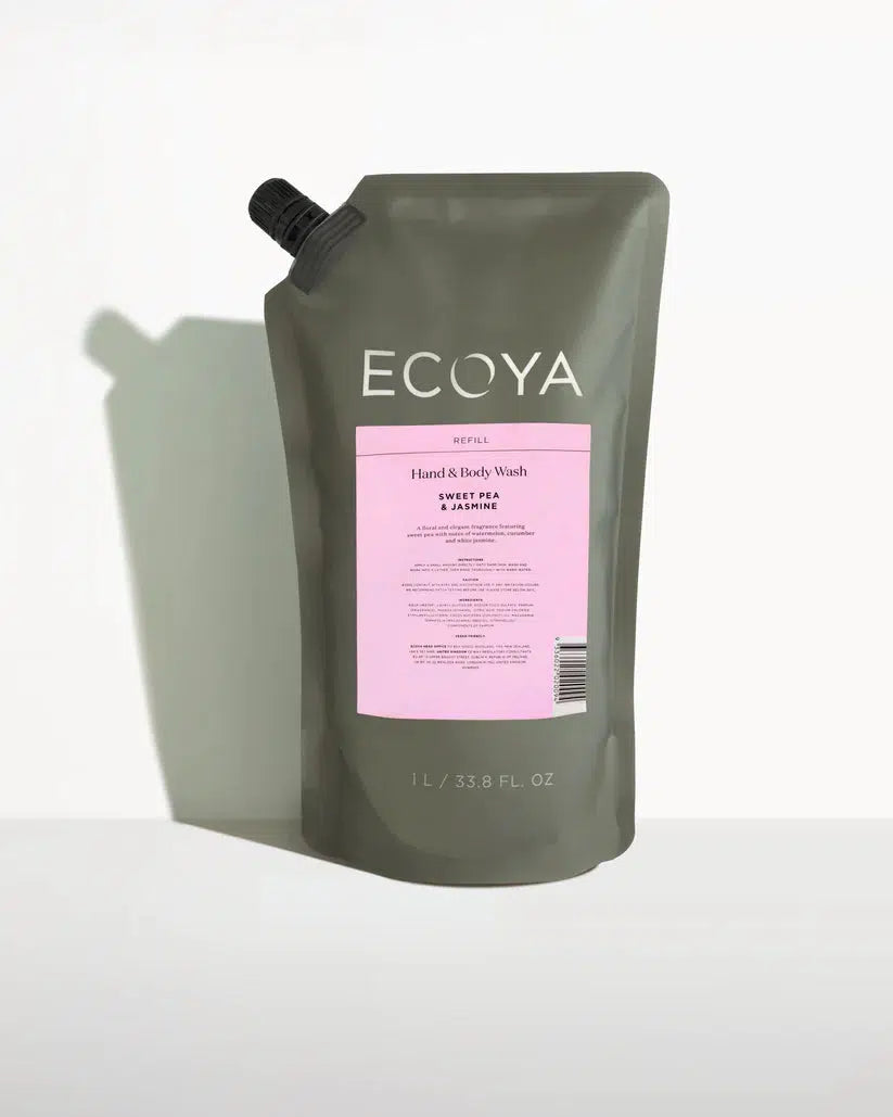 Sweet Pea & Jasmine Refill Hand & Body Wash-Ecoya-Lima & Co